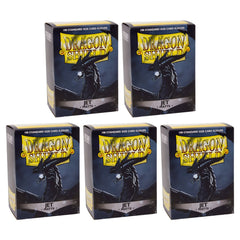 Dragon Shield Sleeves Standard Size Matte Jet 100 Ct 5 Packs ATM11024K2