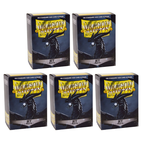 Dragon Shield Sleeves Standard Size Matte Jet 100 Ct 5 Packs ATM11024K2
