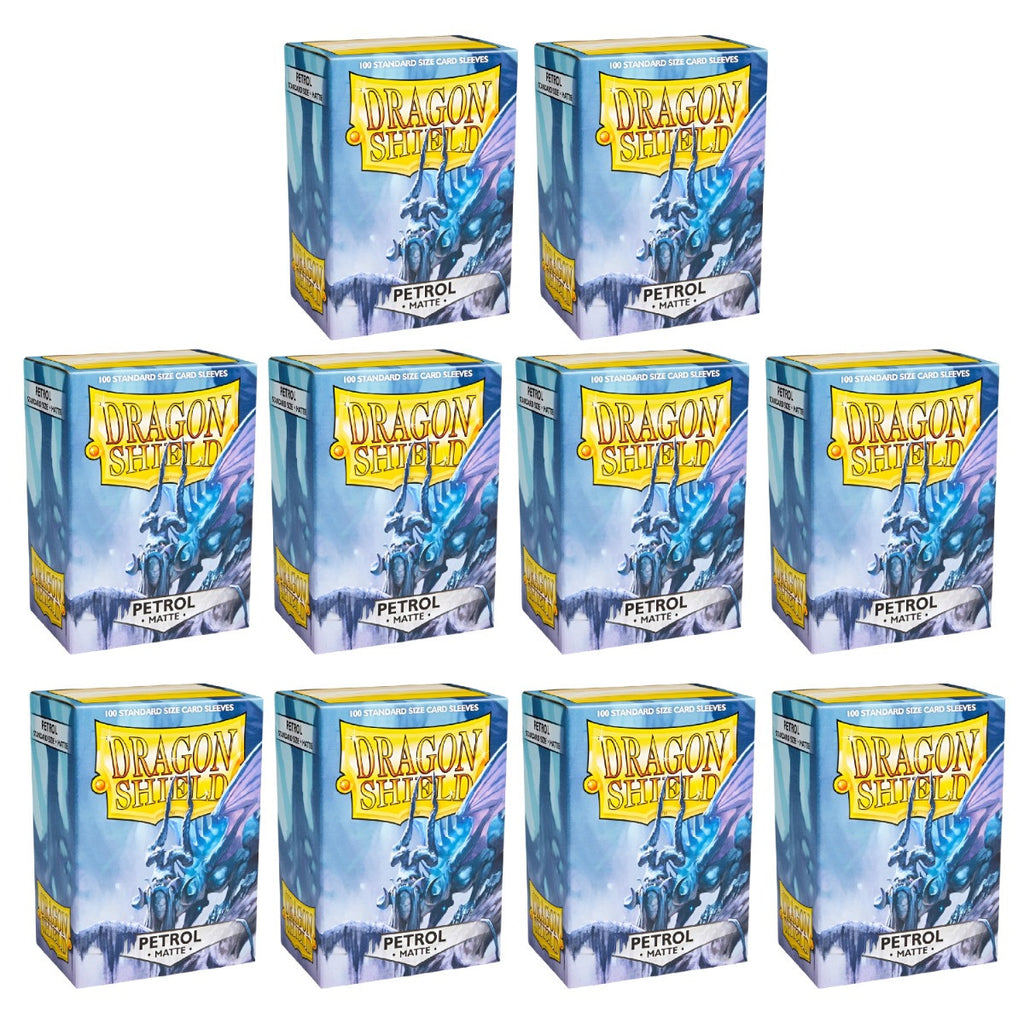 Dragon Shield Sleeves Standard Size Matte Petrol 100 Ct 10 Packs ATM11020K1