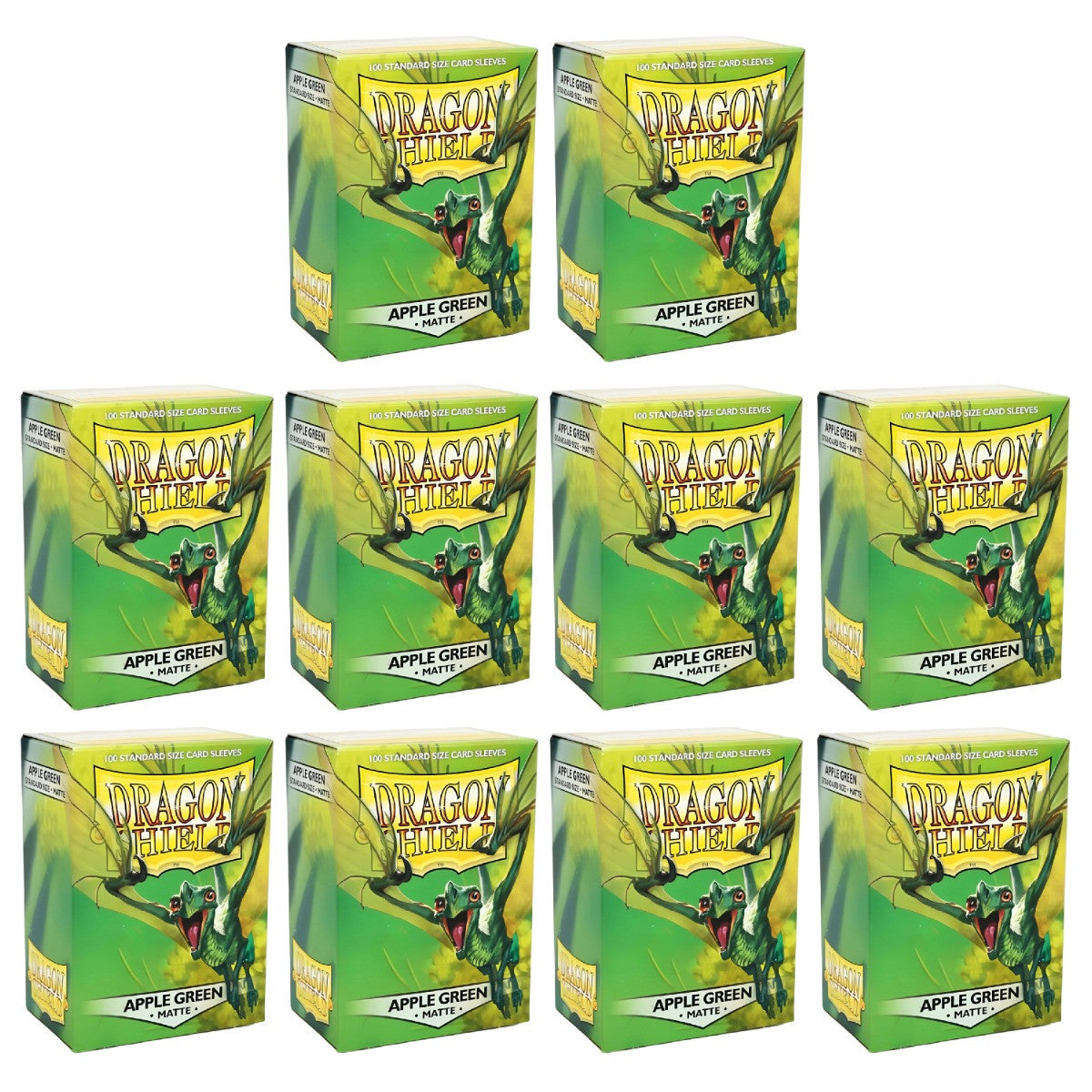 Dragon Shield Sleeves Standard Size Matte Apple Green 100 Ct 10 Packs ATM11018K1