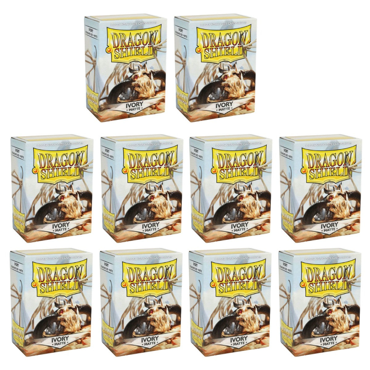 Dragon Shield Sleeves Standard Size Matte Ivory 100 Ct 10 Packs ATM11017K1