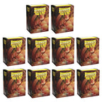 Dragon Shield Sleeves Standard Size Dual Matte Peach Piip 100 Ct 10 Packs AT-15053K1