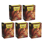 Dragon Shield Sleeves Standard Size Dual Matte Peach Piip 100 Ct 5 Packs AT-15053K2