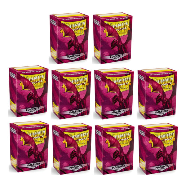 Dragon Shield Sleeves Standard Size Matte Magenta 100 Ct 10 Packs ATM11026K1