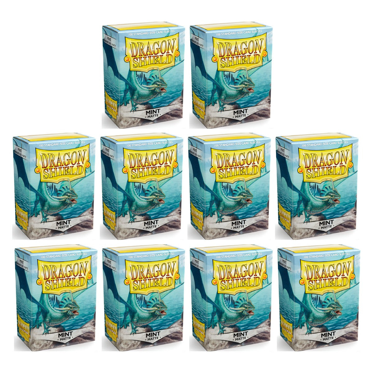 Dragon Shield Sleeves Standard Size Matte Mint 100 Ct 10 Packs ATM11025K1