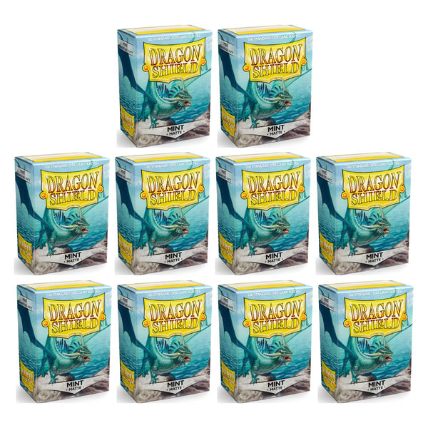 Dragon Shield Sleeves Standard Size Matte Mint 100 Ct 10 Packs ATM11025K1