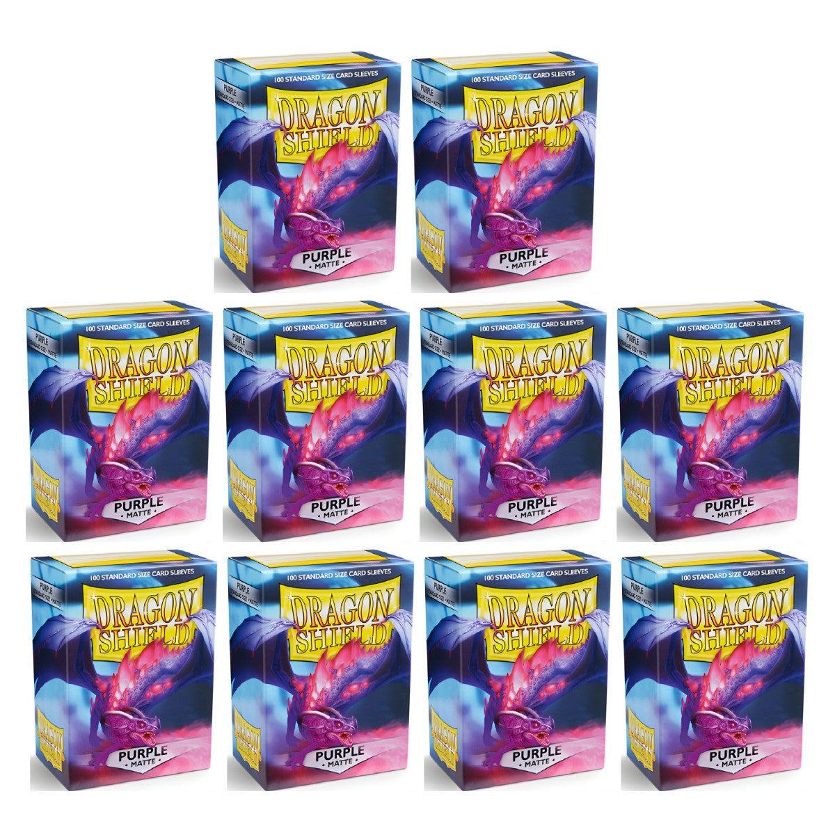 Dragon Shield Sleeves Standard Size Matte Purple 100 Ct 10 Packs ATM11009K1