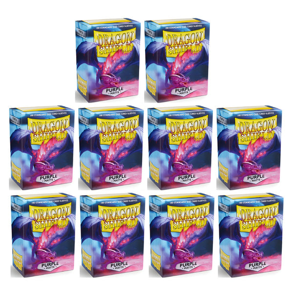 Dragon Shield Sleeves Standard Size Matte Purple 100 Ct 10 Packs ATM11009K1
