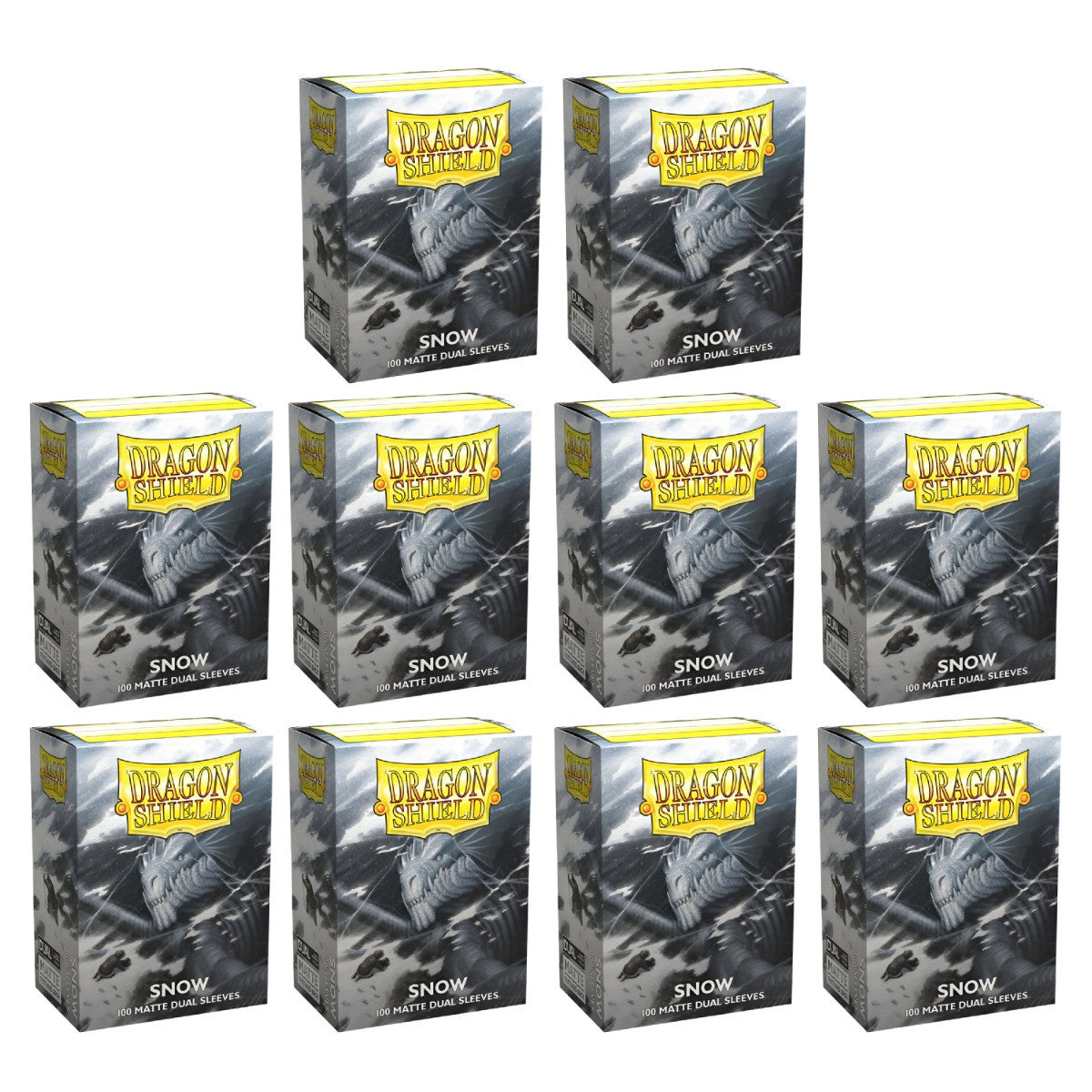 Dragon Shield Sleeves Standard Size Dual Matte Snow Nirin 100 CT 10 Packs ATM15005K4