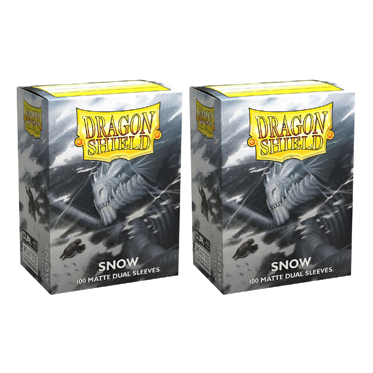 Dragon Shield Sleeves Standard Size Dual Matte Snow Nirin 100 Ct 2 Packs ATM15005K2