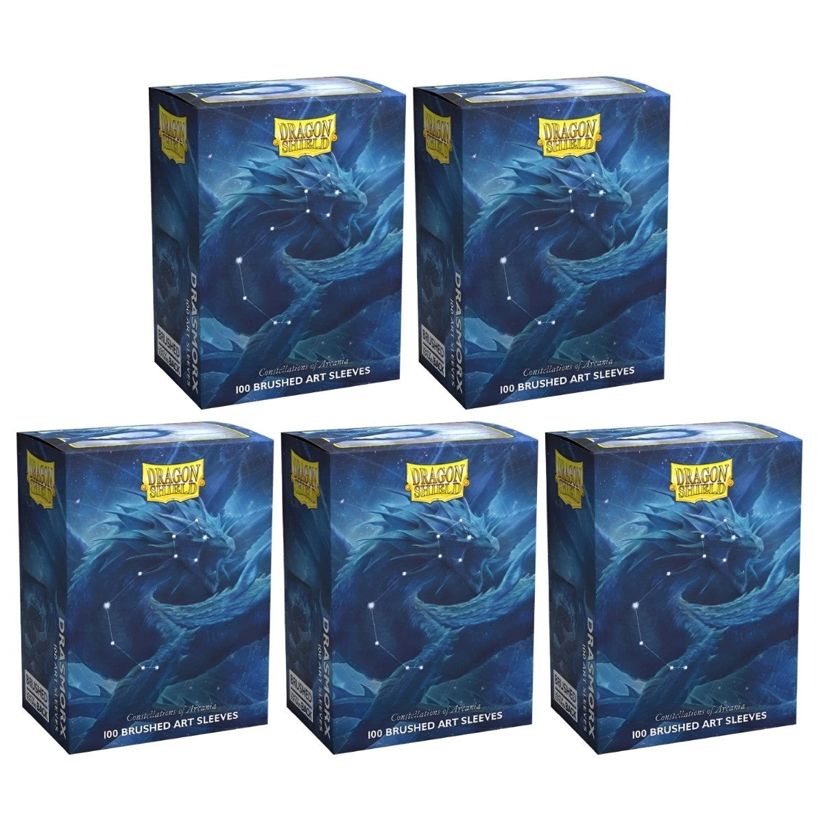 Dragon Shield Sleeves Standard Size Brushed Constellations Drasmorx Art Limited Edition 100 Ct 5 Packs ATMDSH12090K2