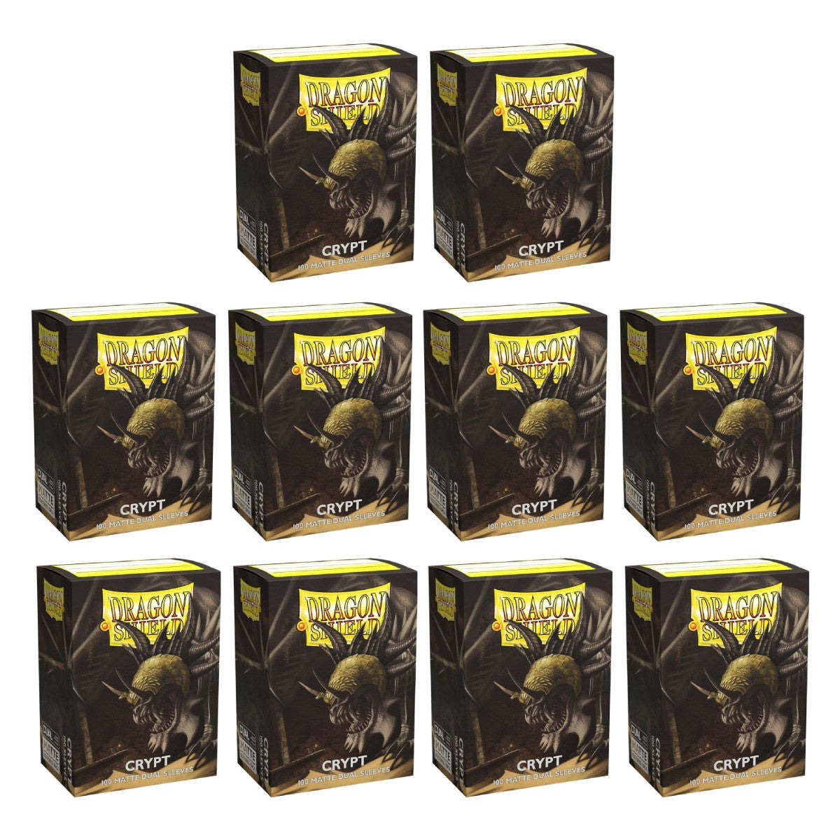 Dragon Shield Sleeves Standard Size Dual Matte Crypt Neonen 100 Ct 10 Packs AT-15052K2