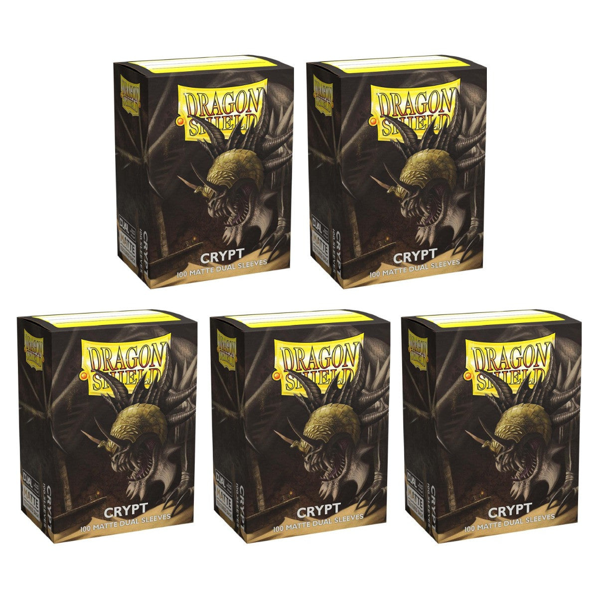 Dragon Shield Sleeves Standard Size Dual Matte Crypt Neonen 100 Ct 5 Packs AT-15052K1