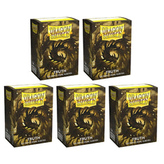 Dragon Shield Sleeves Standard Size Dual Matte Truth 100 Ct 5 Packs ATMDSH15060K1