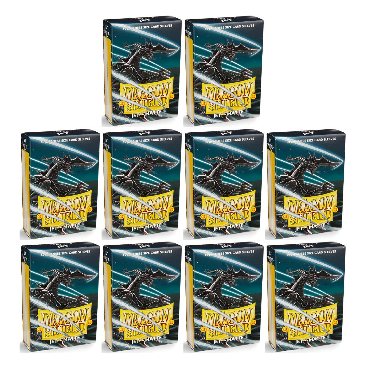 Dragon Shield Sleeves Japanese Size Matte Jet 60 Ct 10 Packs ATM11124K1