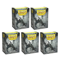 Dragon Shield Sleeves Standard Size Dual Matte Justice 100 Ct 5 Packs ATM15061K1