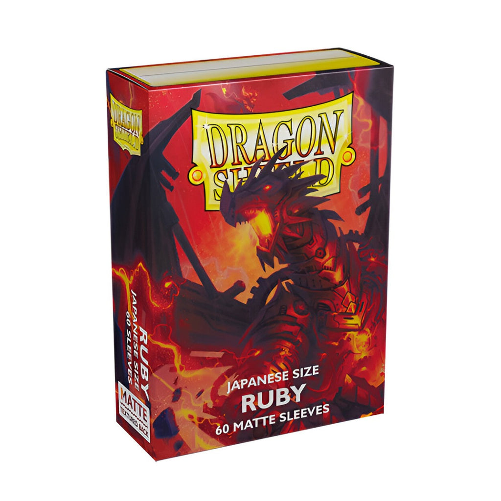 Dragon Shield Deck Protector Japanese Size Matte Ruby Card Sleeves 60ct AT-M11137