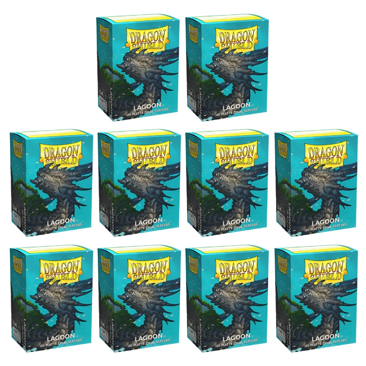 Dragon Shield Sleeves Standard Size Dual Matte Lagoon Saras 100 Ct 10 Packs ATMDSH15048K1