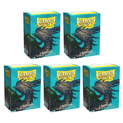 Dragon Shield Sleeves Standard Size Dual Matte Lagoon Saras 100 Ct 5 Packs ATMDSH15048K2