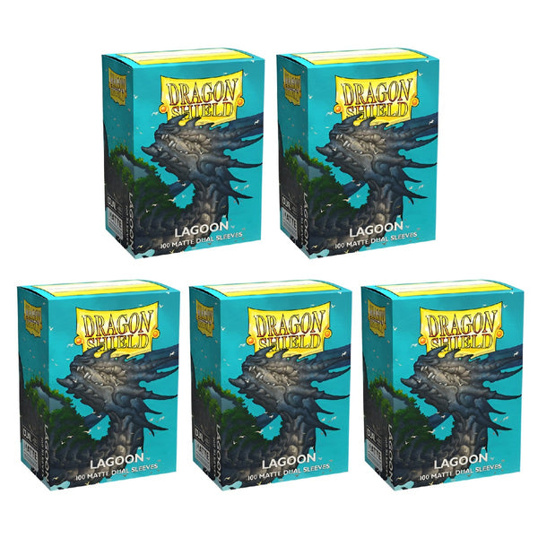 Dragon Shield Sleeves Standard Size Dual Matte Lagoon Saras 100 Ct 5 Packs ATMDSH15048K2