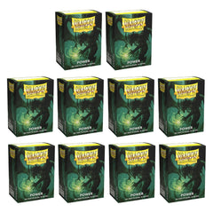 Dragon Shield Sleeves Standard Size Dual Matte Green/Power 100 Ct 10 Packs ATMDSH15063K1