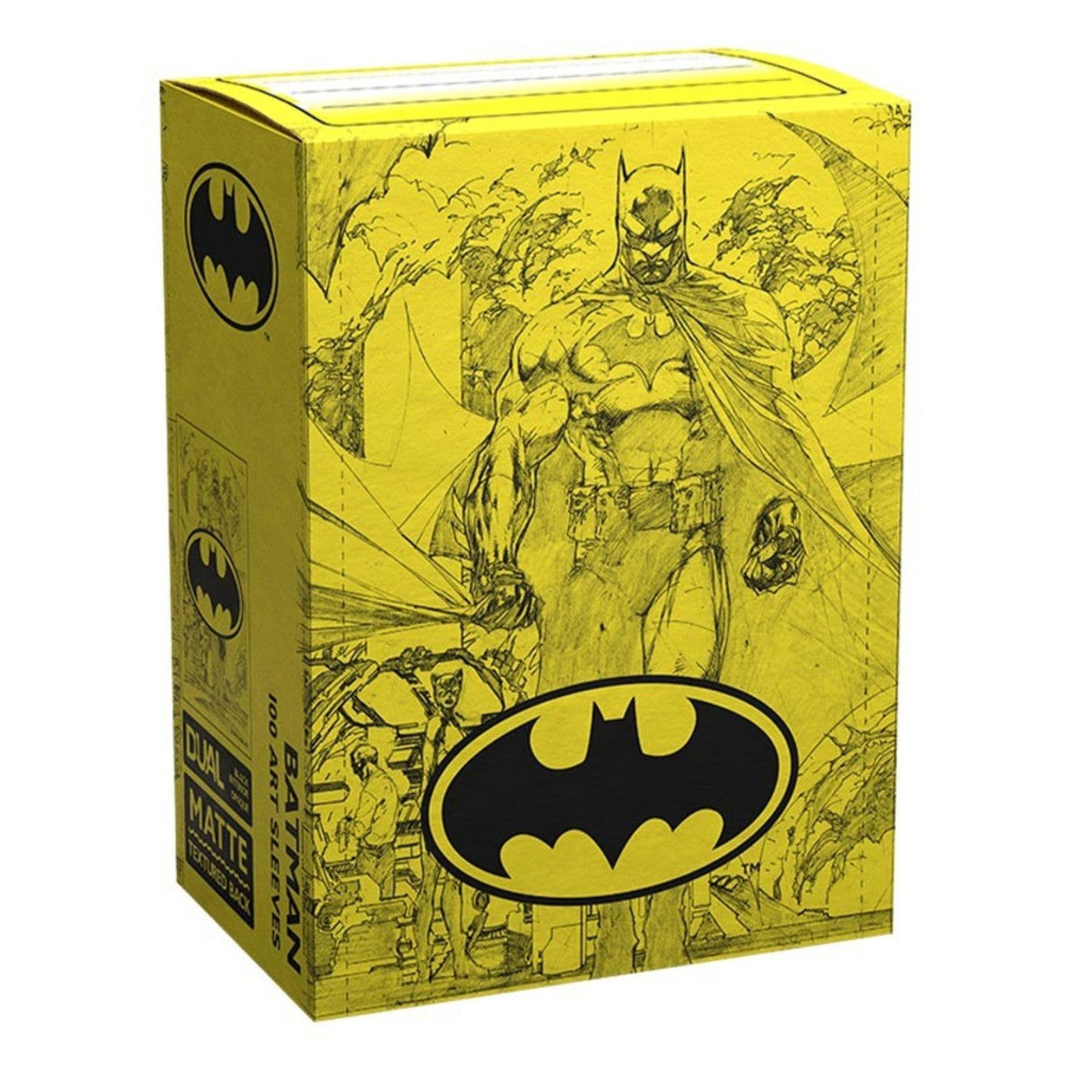 Dragon Shield Sleeves Standard Size Size Matte Finish Yellow Color Dual Batman Core Art 100 Ct ATM16033