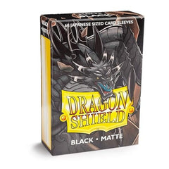 Dragon Shield Sleeves Japanese Size Matte Finish Black 60 Ct atm11102