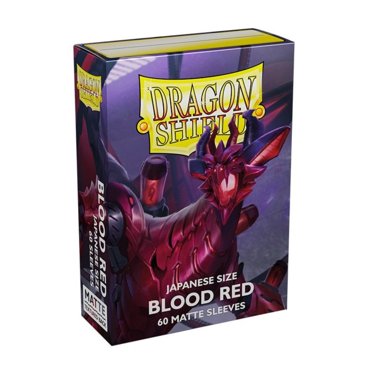 Dragon Shield Sleeves Japanese Size Matte Finish Blood Red Color Gaming 60Ct ATM11150