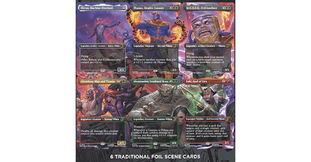 Magic The Gathering Universes Beyond Marvel Super Heroes Villains Unleashed Scene Box