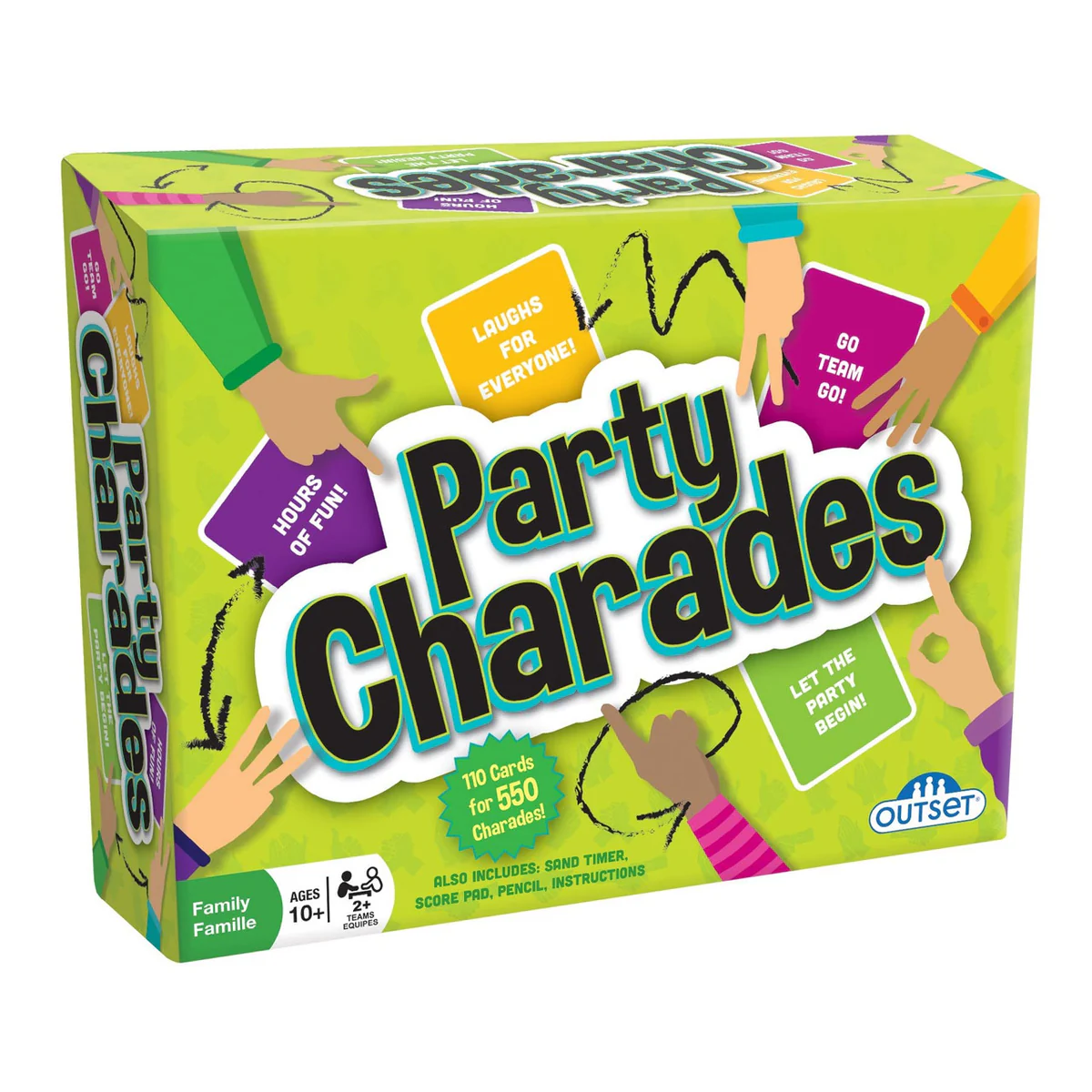 Outset Media Party Charades Game Contains 550 charades Great Family Game for 2 or More Players Ages 10 and up by Outset Media OMG-11153
