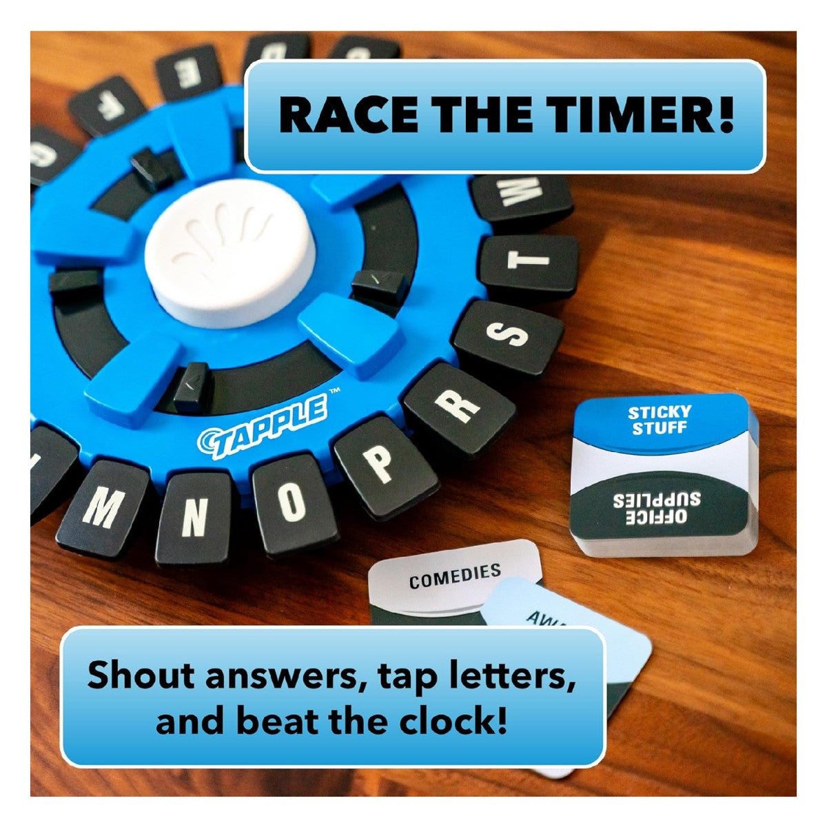 The OP Games Original Tapple Board Game Fast Word Challenge for Family and Party Fun USA-TL097-000