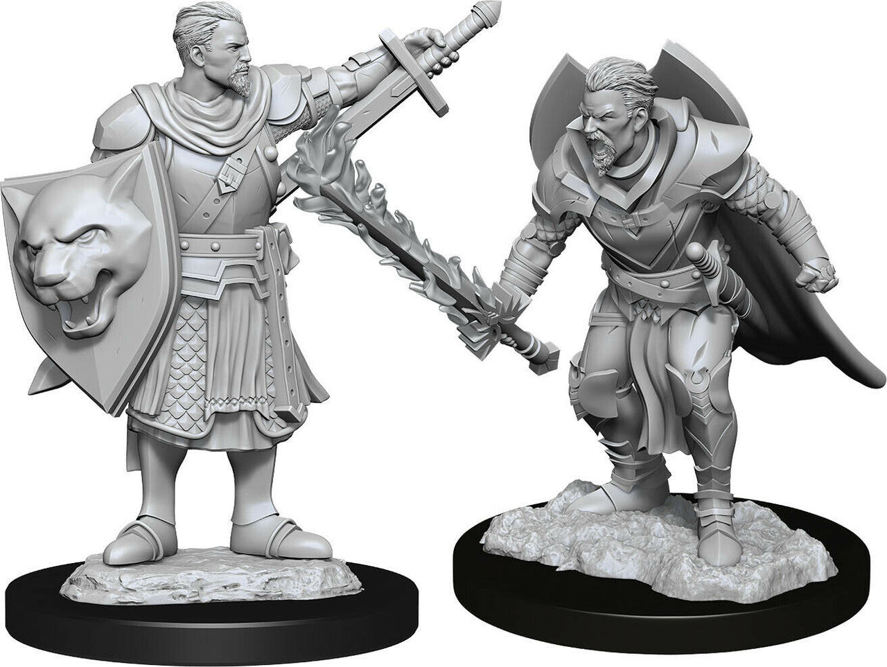 Paizo Dungeons and Dragons Human PaladinPathfinder Deep Cuts Unpainted s W14 Human Champion Male Miniature D&D WZK90263