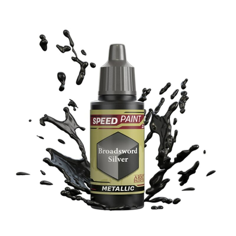 The Army Painter SpeedPaint 2.0 Broadsword Silver Non Toxic Paints 18ml WP2030