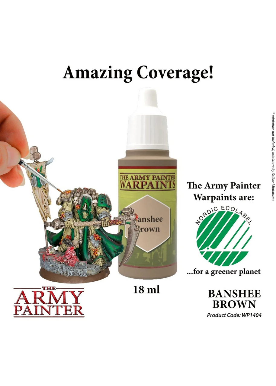 The Army Painter Warpaints Banshee Brown Non Toxic Acrylic Paints 18ml WP1404
