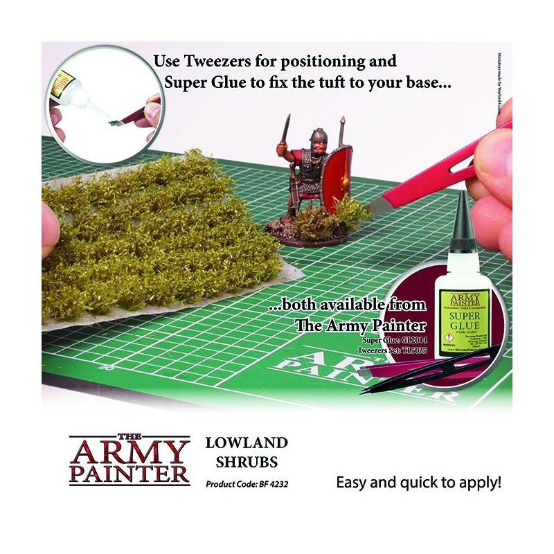 The Army Painter Battlefield Lowland Shrubs 77 Tuft in 3 Sizes BF4232